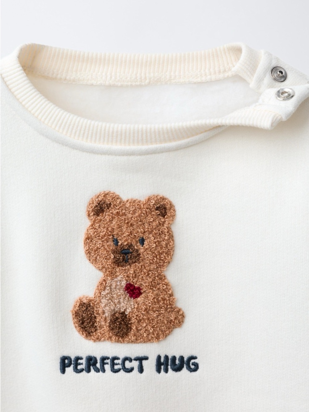 NWT Zara teddy bear patch crewneck 6-9m